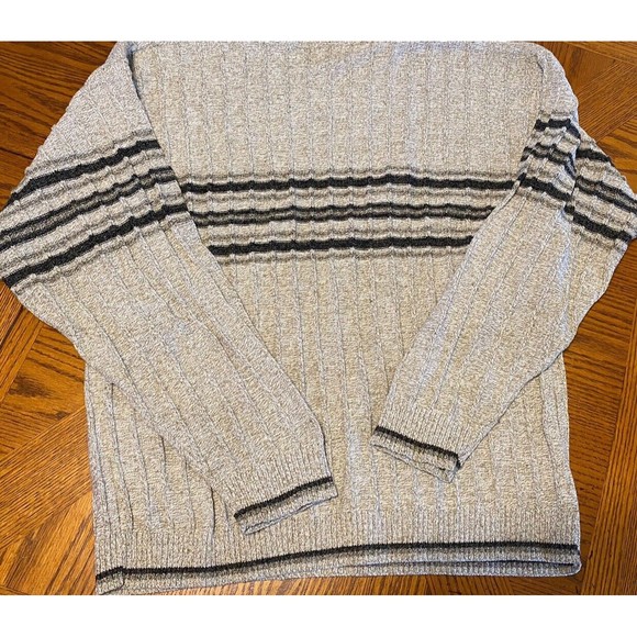 Liberty by Exacta Sweater Mens V Neck Tan Cotton Blend XL Vintage Made in USA - Picture 6 of 9